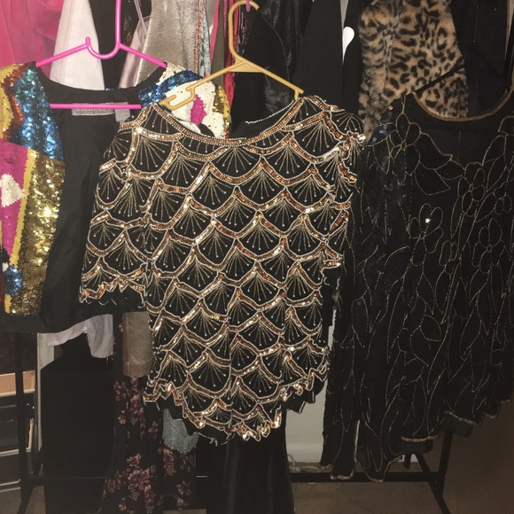 Vintage sequin tops