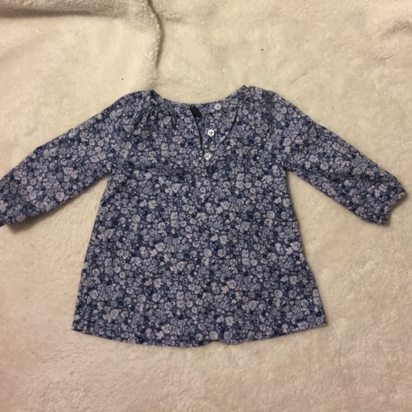 Baby Gap blue floral tunic