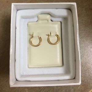 Pagoda 10K small hoop earrings
