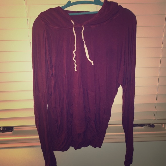 Brandy Melville maroon Layla hoodie
