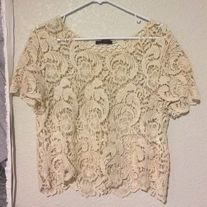 Lace crop top shirt. Only worn a few times.
