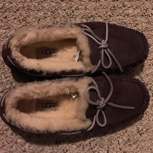 Purple ugg slippers