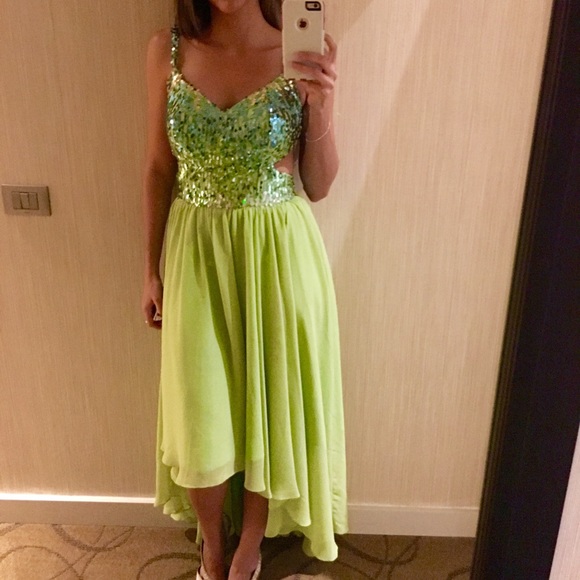 Green sequin party dress - Picture 4 of 4