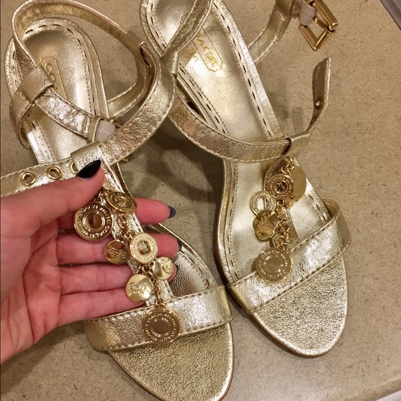Coach coin sandals