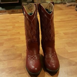 Red cowboy boots