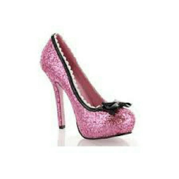 New Leg Avenue Pink Glitter Heels