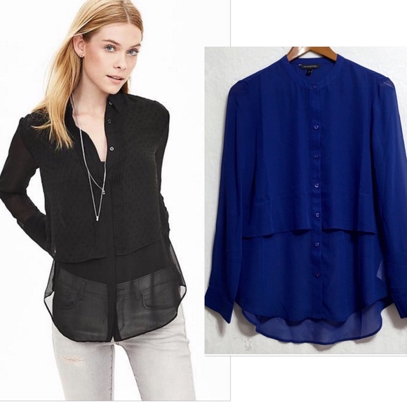 Banana Republic Tops - Banana Republic Button down double layer blouse