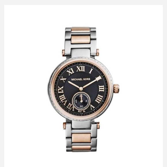 Michael Kors Women's Silver & Rose Gold Watch