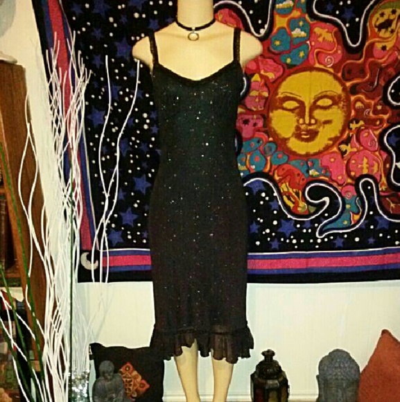 Betsey Johnson Black Shimmer Dress