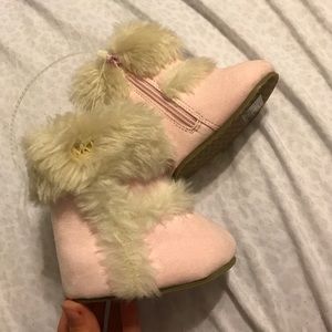Baby Michael Kors fur booties