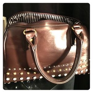 Charming Charlie's brown studded purse
