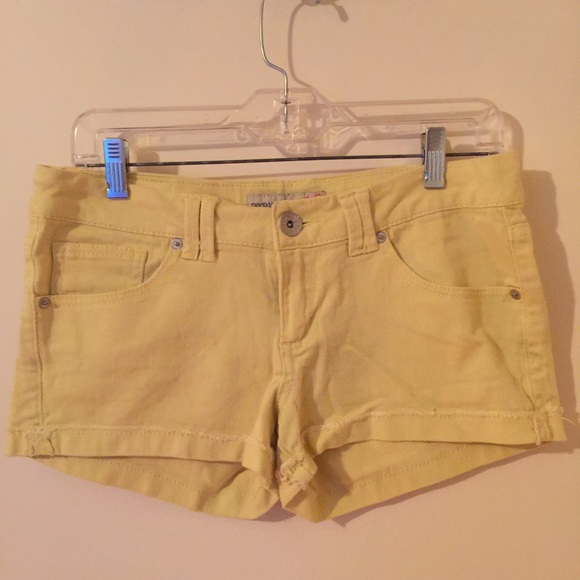 Paris Blues Yellow Denim Shorts