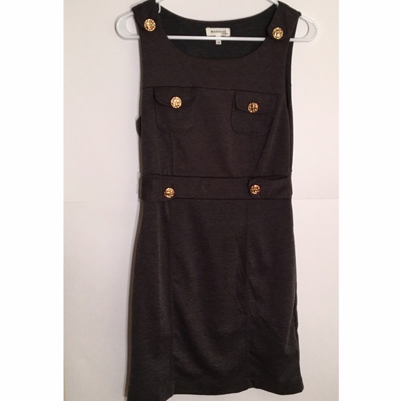 Sexy Militant Gold Button Dress Los Angeles 💋🍸 - Picture 1 of 4