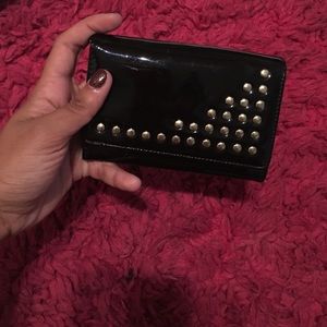 Steve Madden black studded wallet