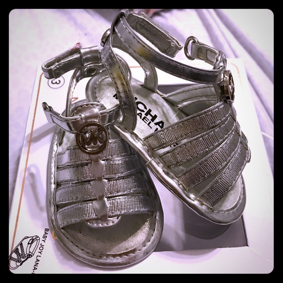 Silver Michael Kors baby sandals