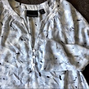 Cynthia Rowley Light Print Drapey 3/4Sleeve Blouse