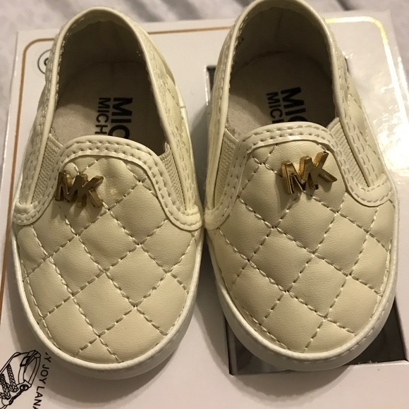 Vanilla Michael Kors baby slip ons