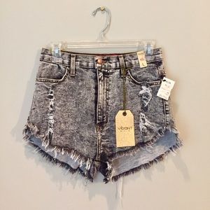 Akira High Waisted Jean Shorts