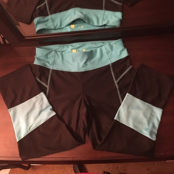 Blue Crop Athletic Pants