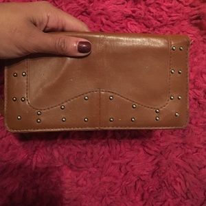 Brown studded wallet