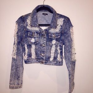 Distressed Akira Denim Jacket