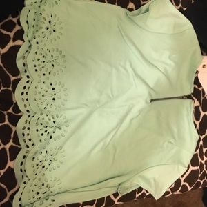 Mint crop top