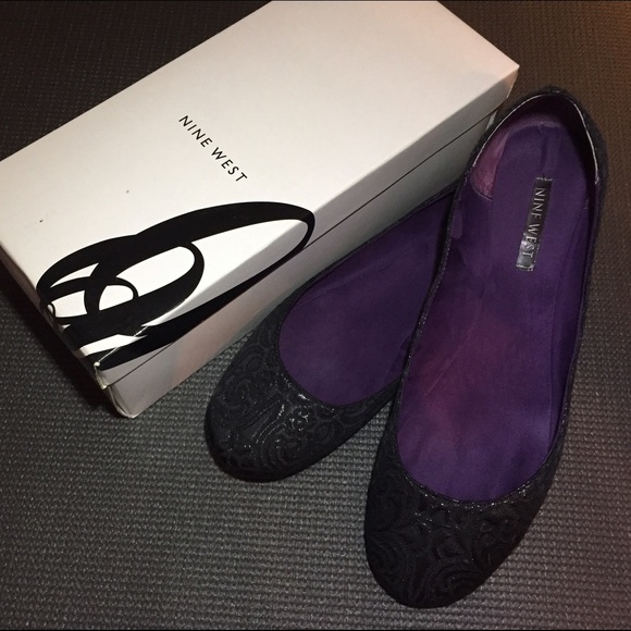 Used Nine West Lemon Flats with Box Size 10 - Picture 1 of 5