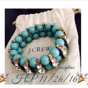 🎉HP11/26•JCREW•Statement Bracelet•Turquoise•Gold