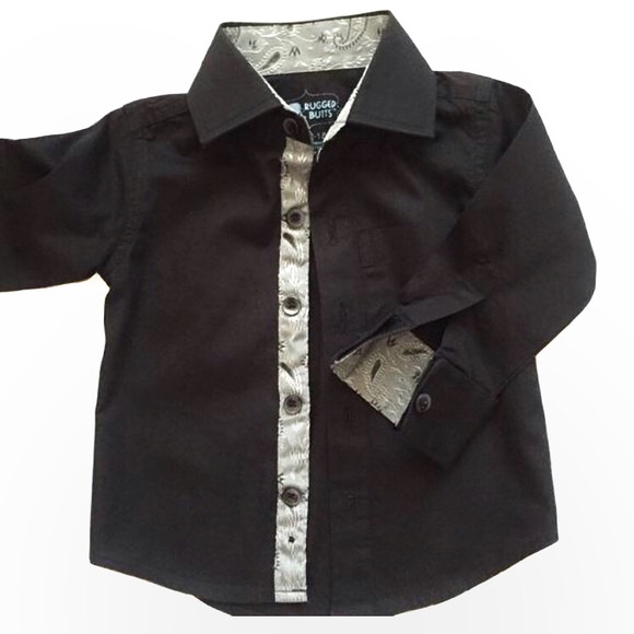 RuggedButts Black Formal Button Down