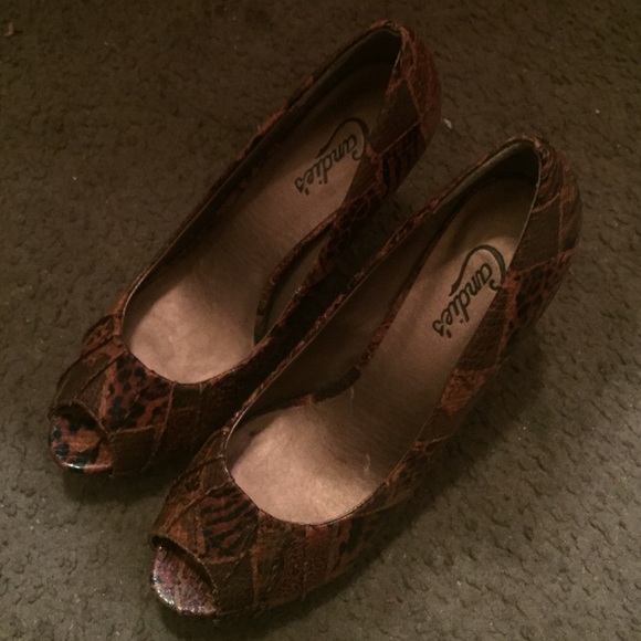 Candies heels comfortable, cheetah & snake print