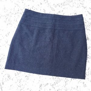 H&M Blue Fall/Winter Wool Blend Skirt