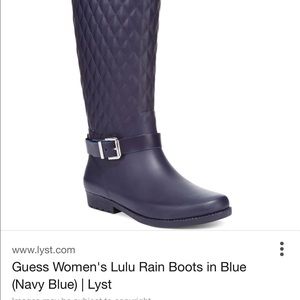 Guess navy blue rain boots