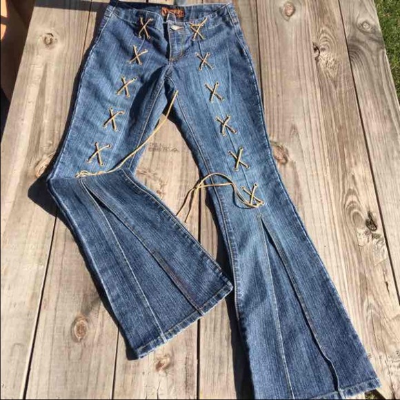 lace up bell bottoms