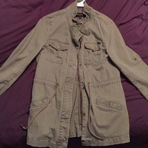Olive green military inspired jacket