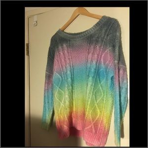 *Rare* discontinued UNIF brand rainbow sweater