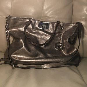 Michael Kors Silver Hobo Purse