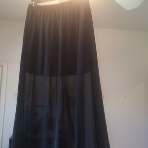 Layered Sheer Maxi Skirt