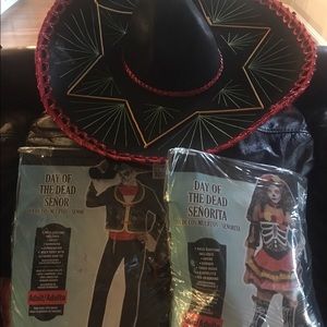 Day of the Dead Halloween Couples Costume.