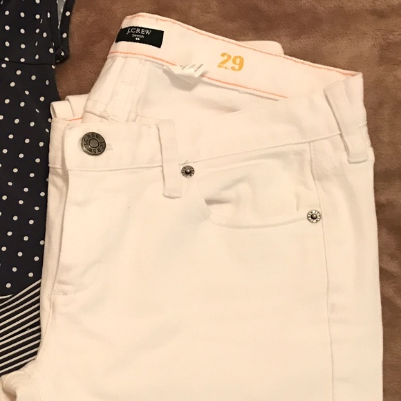 JCrew White Matchstick Jeans