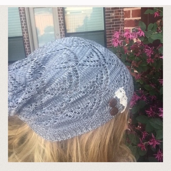 Beige Lightweight Slouch Knit Beanie - Picture 2 of 2