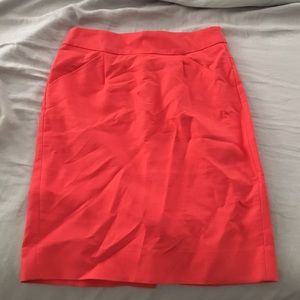 J Crew Neon Pink pencil skirt size 00