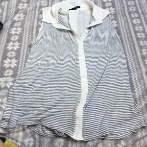 Forever 21 button down stripped tank