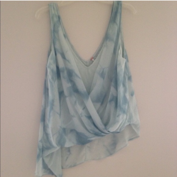 Free people draped, asymmetrical tie dye tank