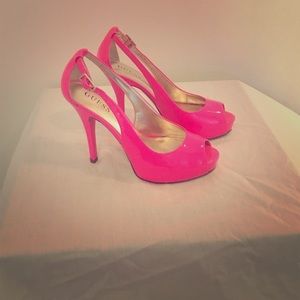 Hot pink 4 1/2 inch stilettos