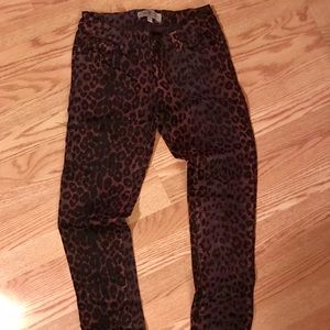 Cheetah print pants