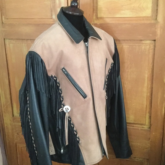 Trouble in Texas Other - New LEATHER & SUEDE & FRINGE JACKET