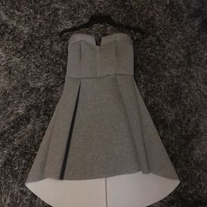 Strapless Gray Party Dress