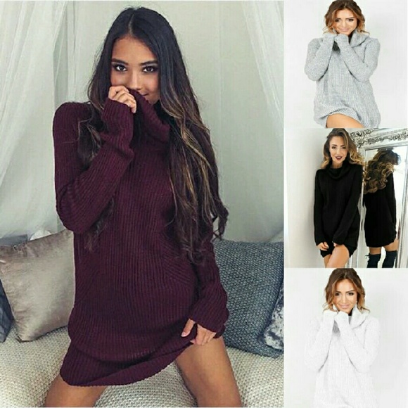 LAST ONE!!! Red wine sweater dress! - Picture 2 of 4