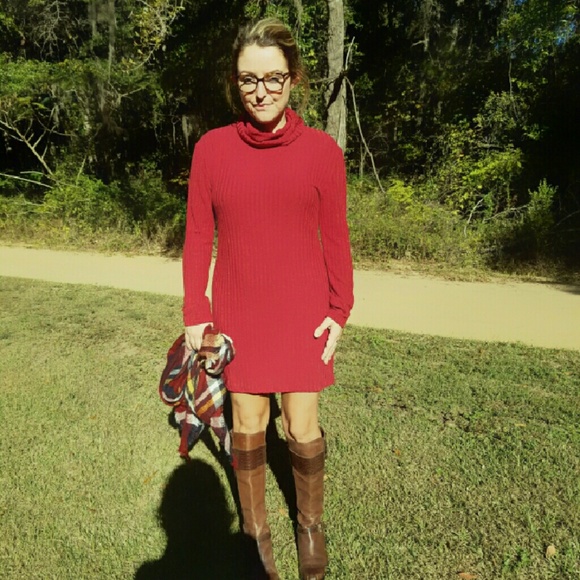 LAST ONE!!! Red wine sweater dress! - Picture 4 of 4