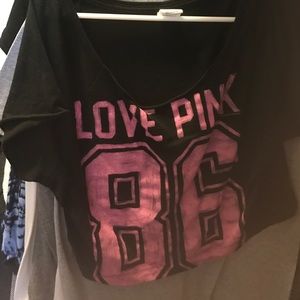Victoria's Secret pink off the shoulder crop top
